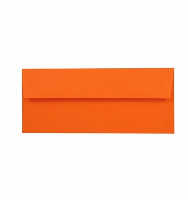 #10 彩胶纸 橘色西式口胶封 信封工厂 Color Paper Orange Lick Seal Envelope Factory