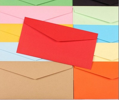 22*11cm 彩胶纸 西式口胶封 信封工厂 Color Paper Lick Seal Envelope Factory