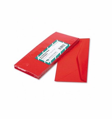 #10 红色彩胶纸 单开窗 菱形口胶封 信封工厂 Red Color Paper Single Window Envelope Factory