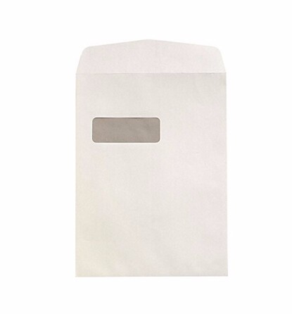 9"12" White Wove Single Window Peel&Seal 1c Security Printing Envelope Factory 双胶纸 单开窗 中式离型封 单色保密纹 信