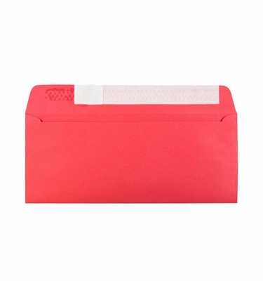 #10 西瓜红彩胶纸 西式离型封 信封工厂 Brite Hue Christmas Red Color Paper Peel & Seal Envelope Factory