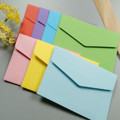 100*65mm 彩胶纸 西式口胶封 信封工厂 Color Paper Lick Seal Envelope Factory
