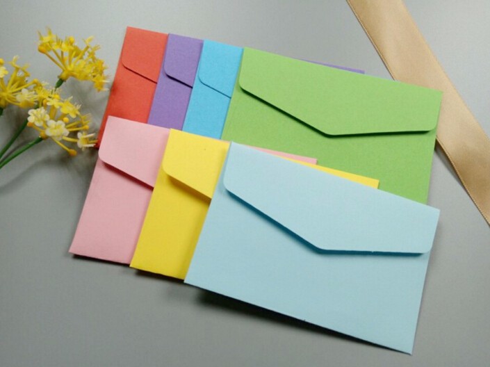#5, 22*11cm, 彩胶纸，西式口胶封 信封工厂 Color paper Gummed envelope factory